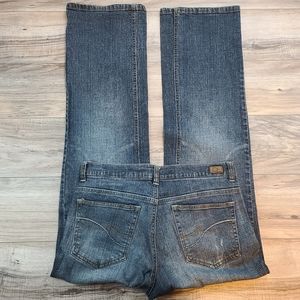 DKNY Womans East Village Bootcut Blue Jeans Denim Size 10 Stretch Mid Rise
